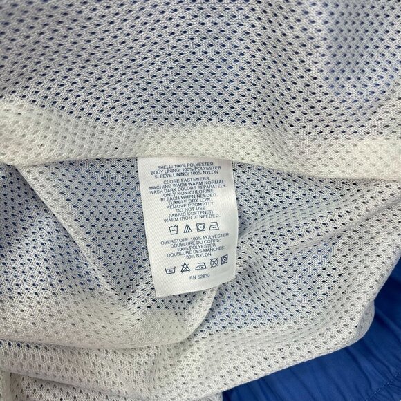 Lands' End Pullover Windbreaker Jacket Mens XL 46-48 Blue Zip Pocket Mesh Lined - Picture 5 of 8